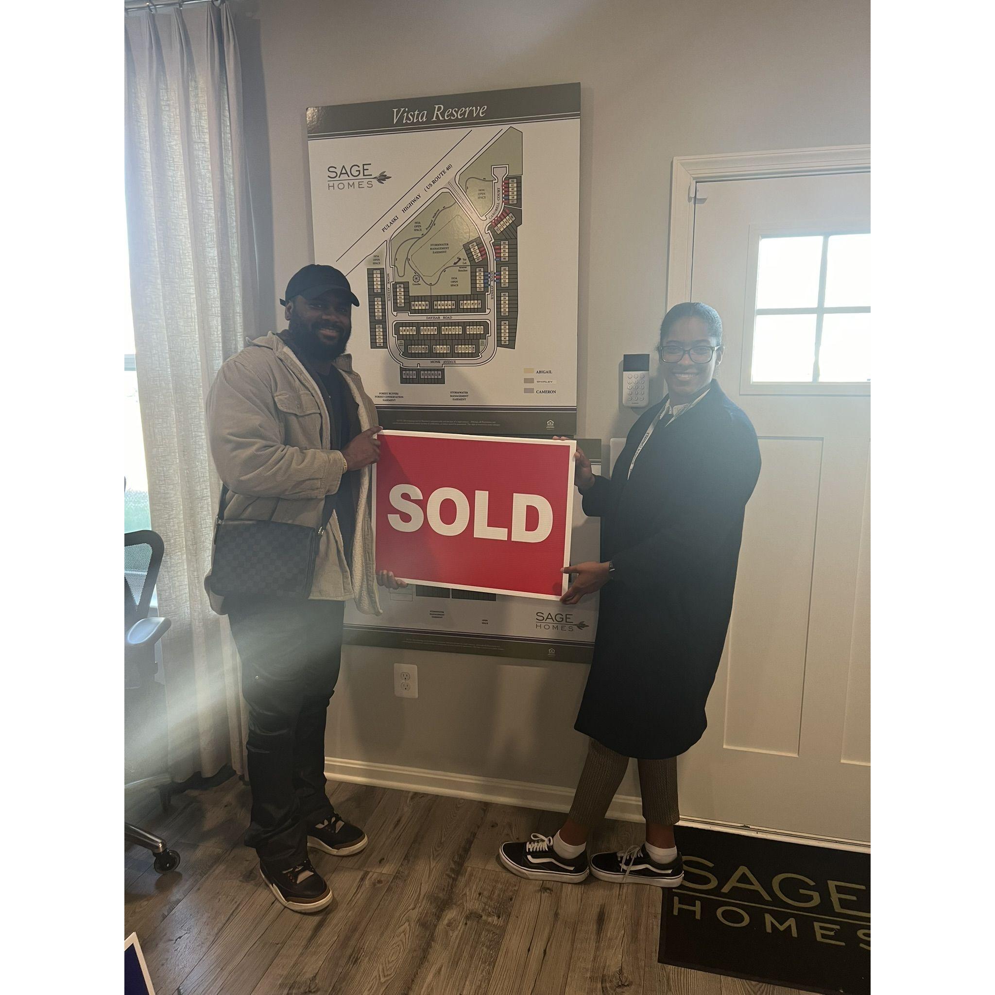 Us closing on our new construction home in 2024.