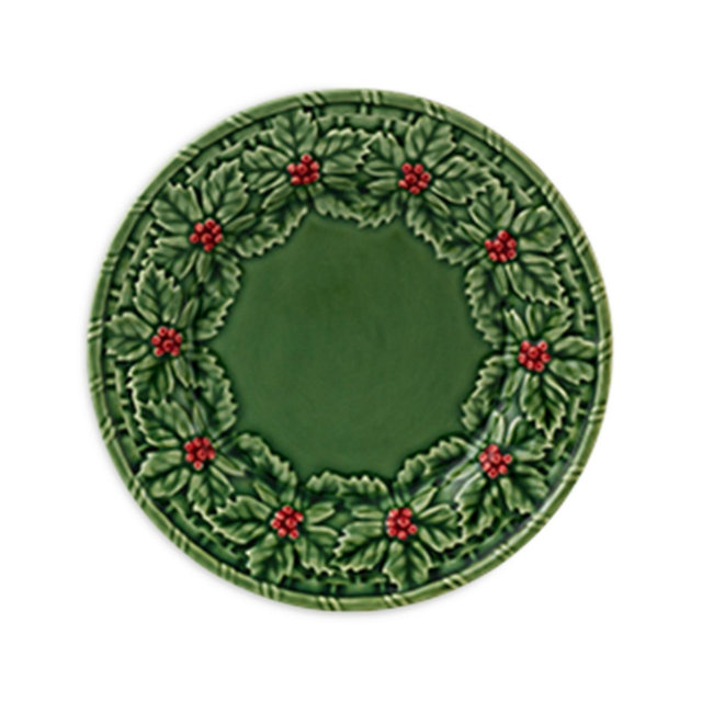 Bordallo Pinheiro Holly Dessert Plate