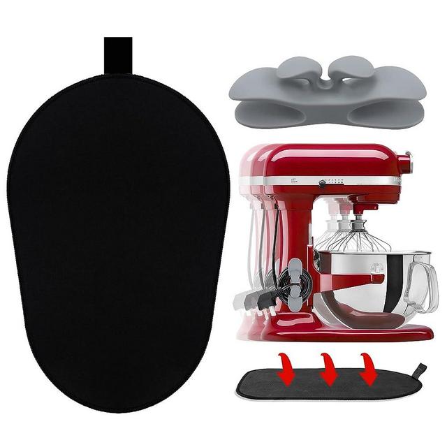 Mixer Slider Mat for Kitchenaid Stand Mixer Slider Mat with Bendable Cord Organizer for KitchenAid 5-8 Qt Appliances Air Fryer Slider Mat
