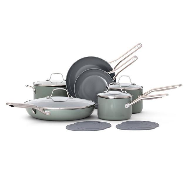 Calphalon® Ceramic Nonstick 12-Piece Cookware Set, Silver Ash