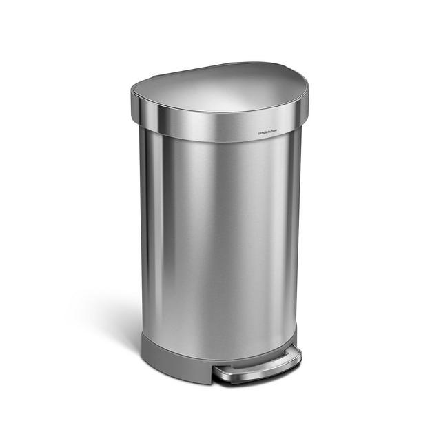 simplehuman 45L Semi-Round Trash Can