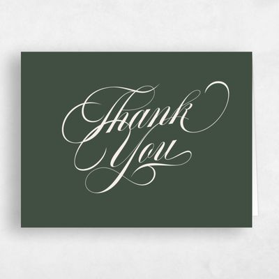 Evergreen Wedding Thank You - Marquis Landscape
