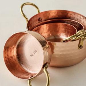 Hammered Copper & Gold Measuring Cups | Magnolia