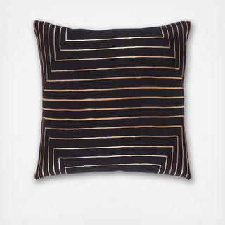 Crescent Striped Throw Pillow