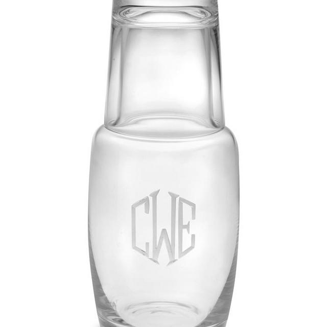Monogrammed Carafe, Triple-Initial