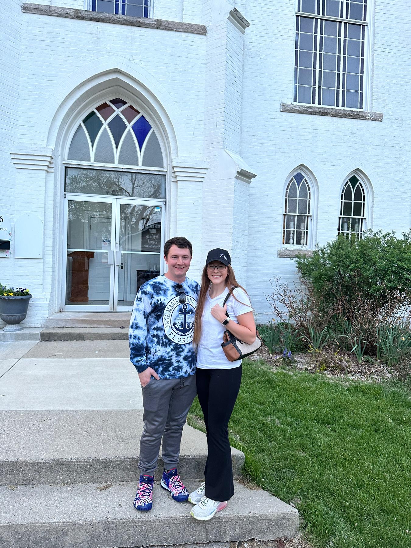 Visiting the garden chapel!