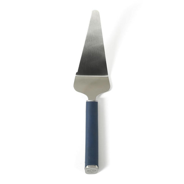 Calphalon Edge Stainless Steel Pie Server w/Thermoplastic Rubber Handle - Navy Blue