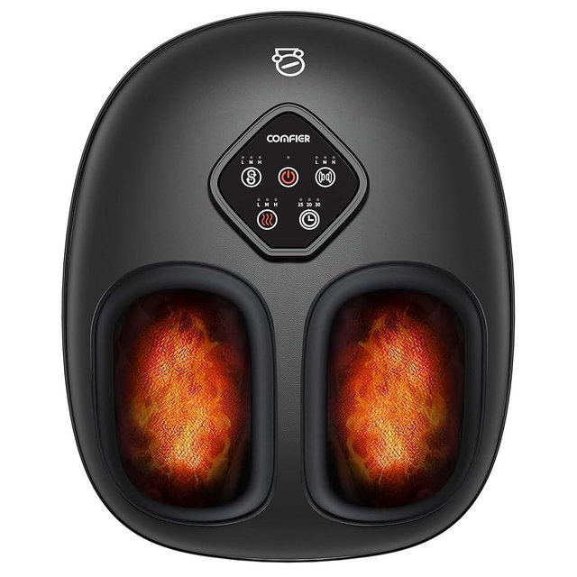 COMFIER 2025 Shiatsu Foot Massager with Heat,Compression,Kneading &Rolling,Foot Massager for Neuropathy,Plantar Fasciitis,Upgraded for Larger Feet Machine(Size 15),Home or Office, Christmas Gifts