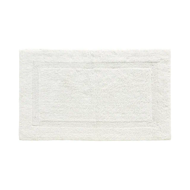 Better Trends Lux 100% Cotton Tufted Solid Reversible Bath Rug 24" x 40" Rectangle - Ivory