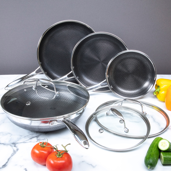 7pc HexClad Set w/ Lids & Wok