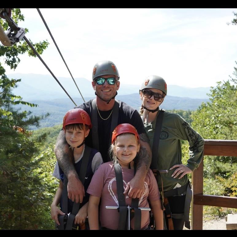 Zip lining in Tennessee