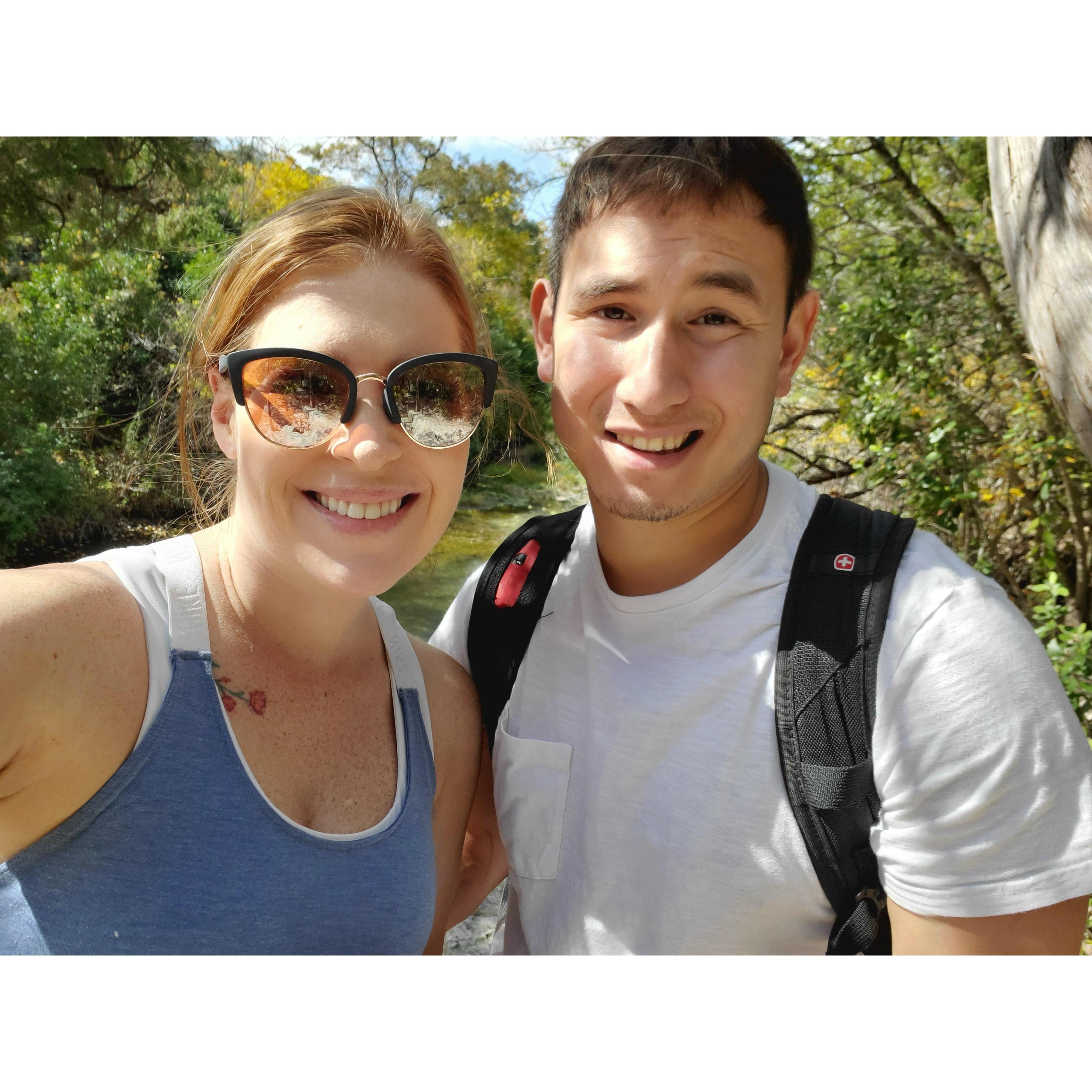 One of our many hiking adventures.