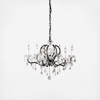 Gypsum Rust Black & Crystal Ceiling Lamp