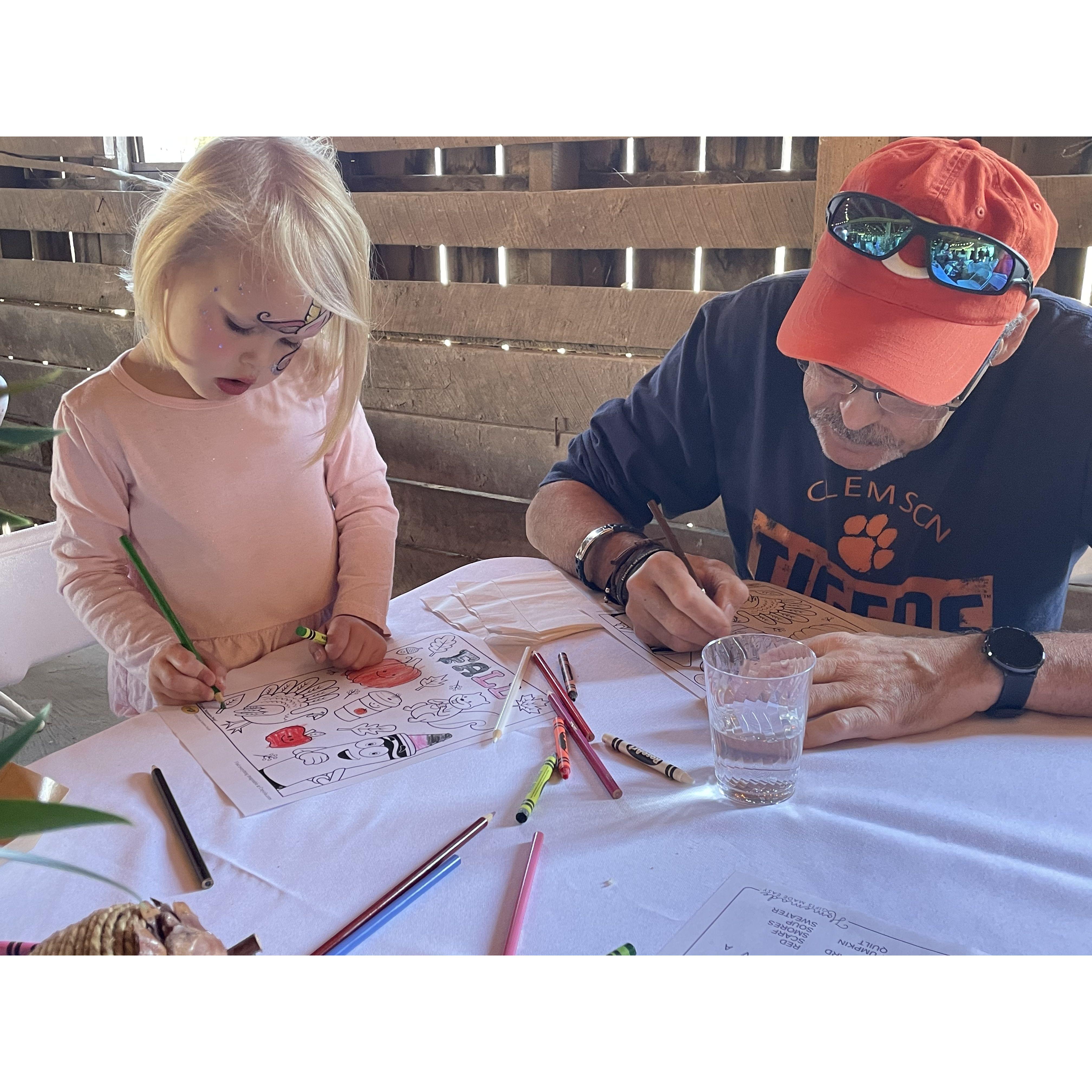 Serious coloring at the Fall Festival