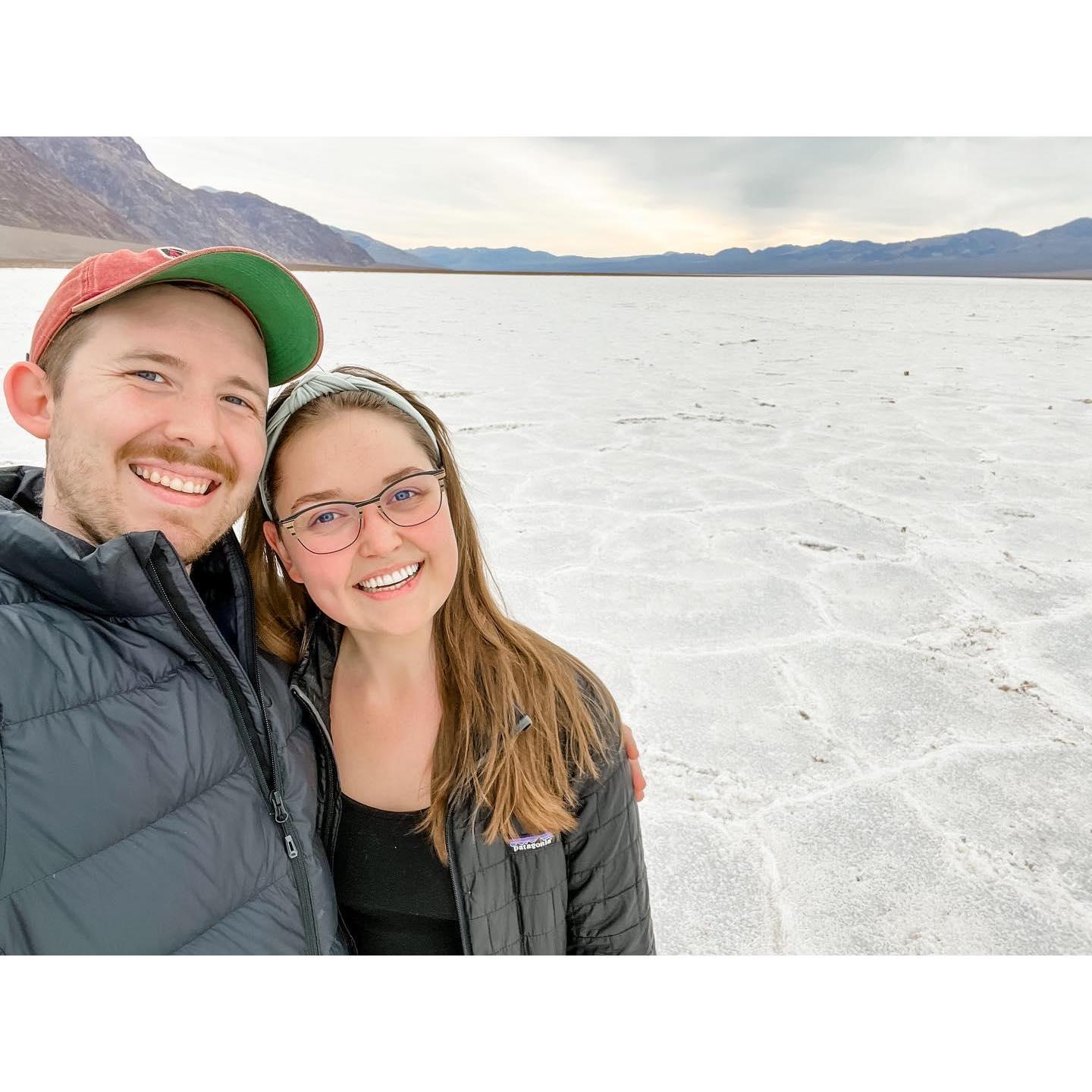 Enjoying the salt flats in Death Valley, 2023