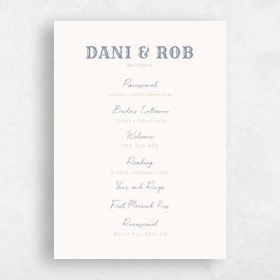 Beige Wedding Program - Tolleson