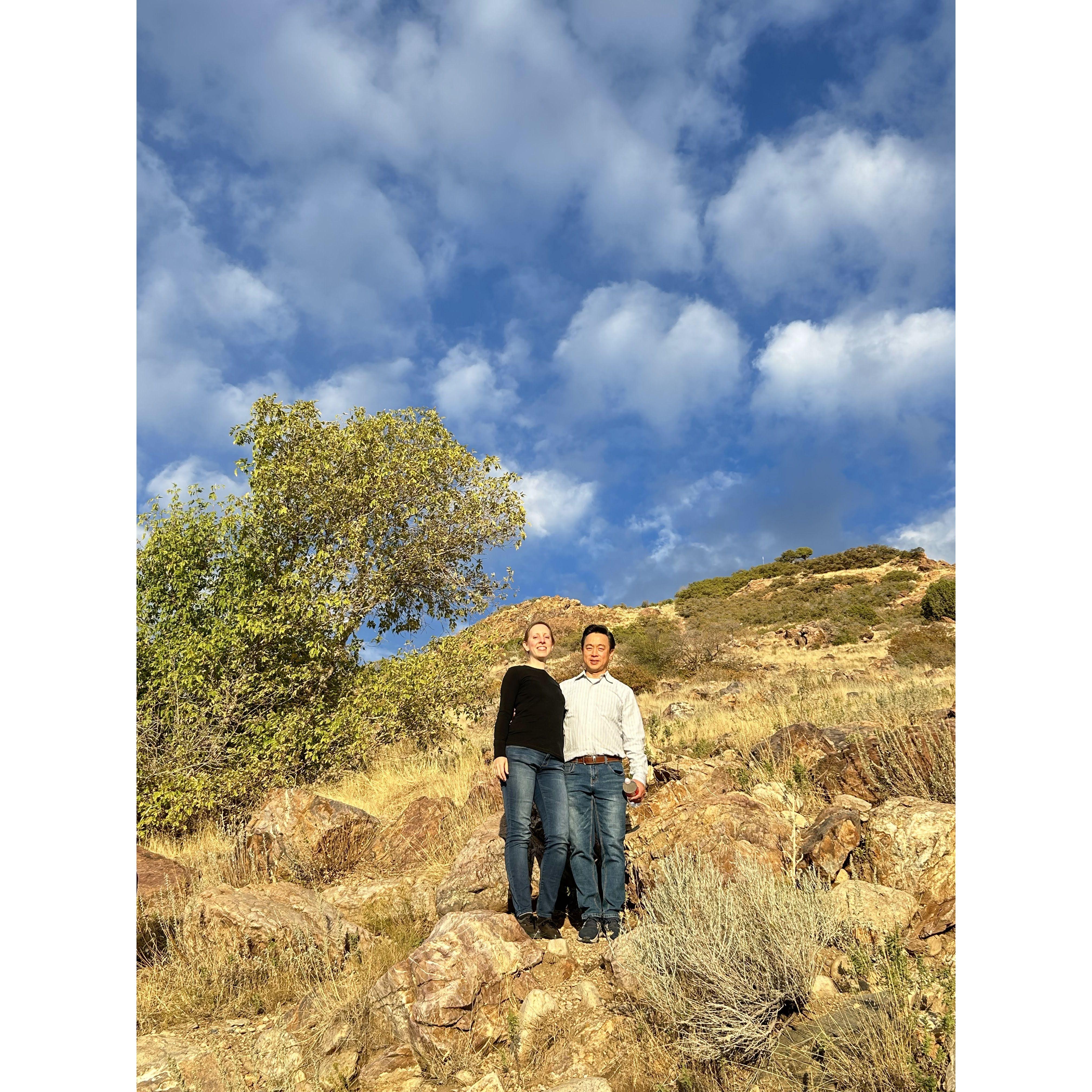 We love to go hiking and go on long walks