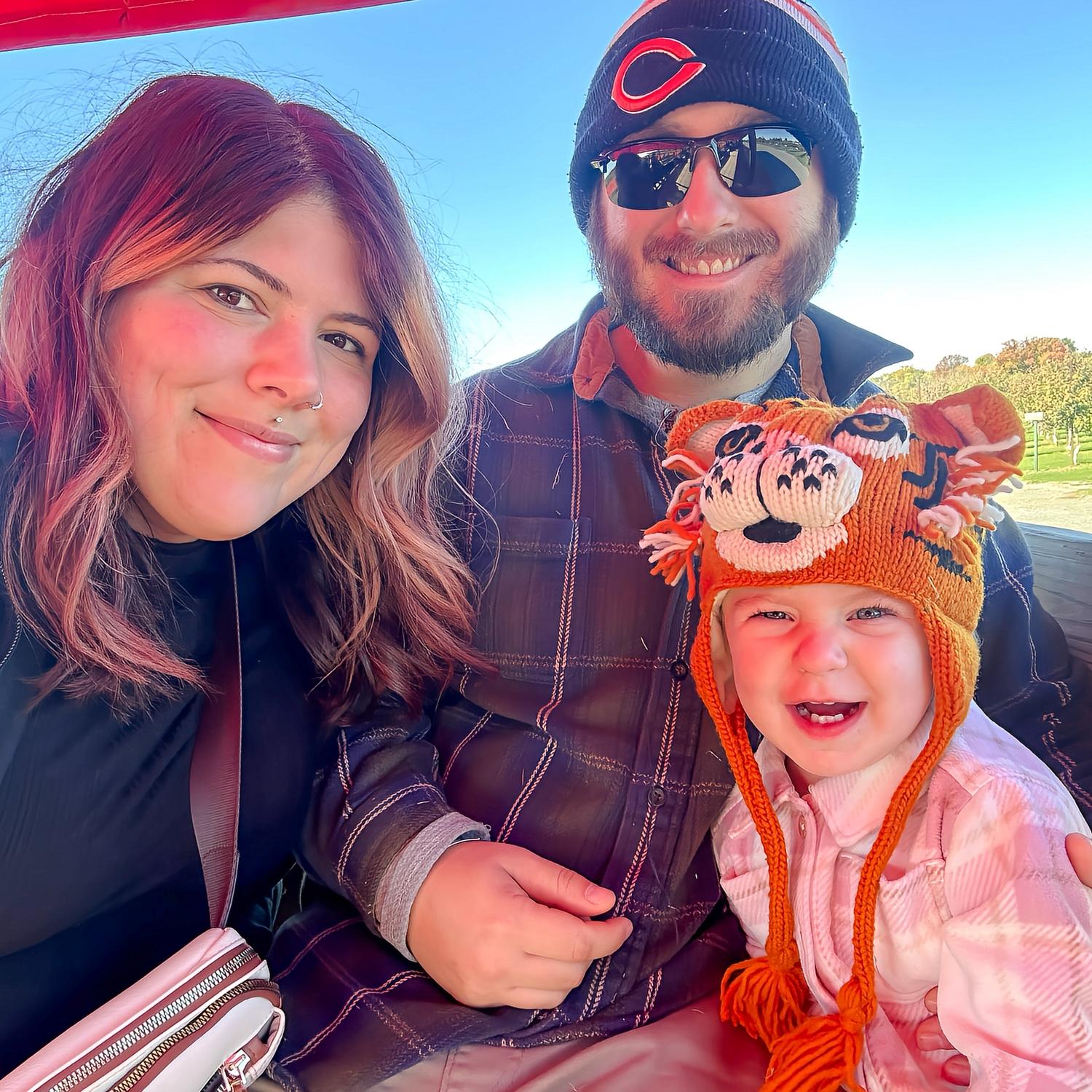 Took girlypop to the apple orchard!