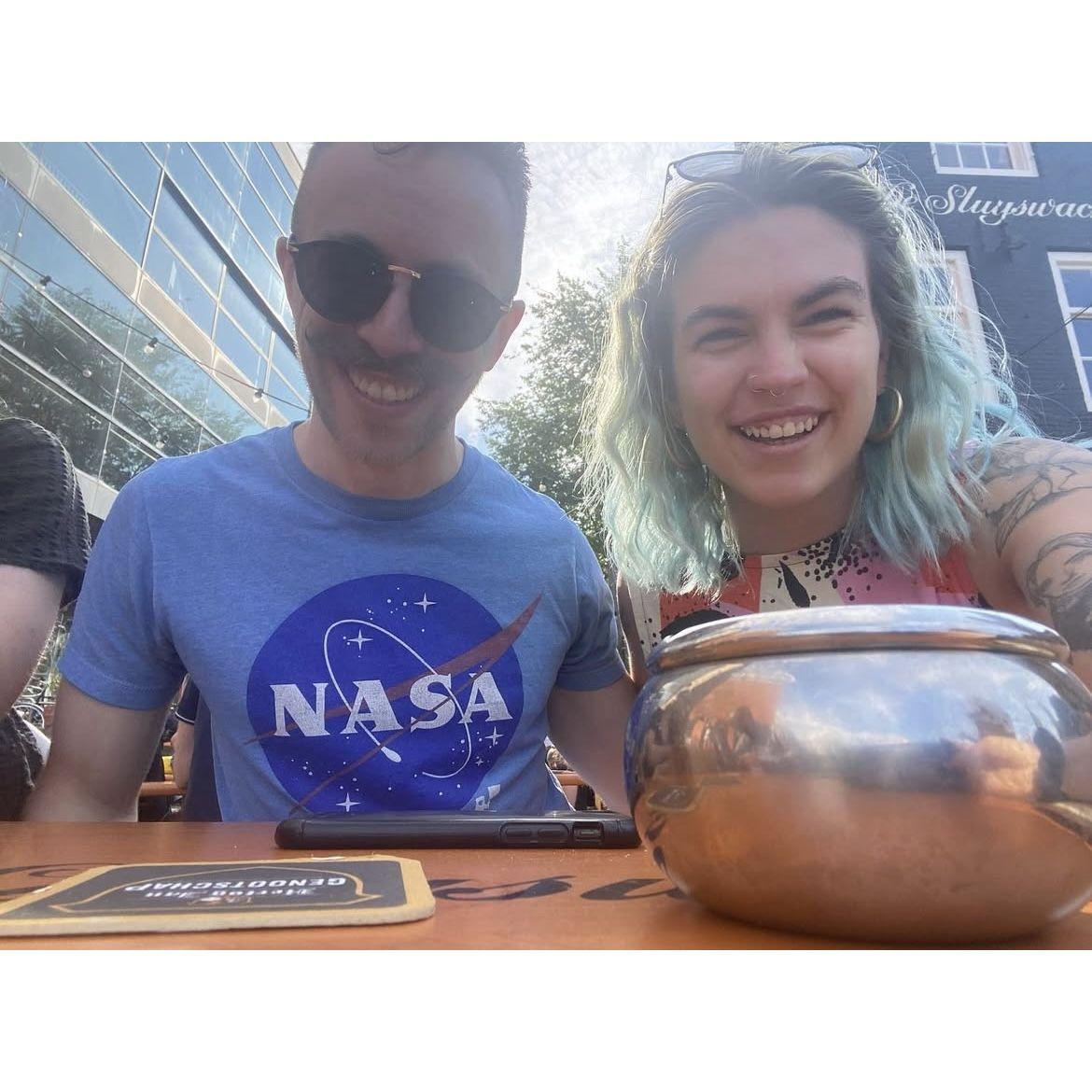 Tired and delirious from jet lag in The Netherlands