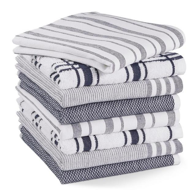 Williams Sonoma Multi-Pack Absorbent Dishcloths, Set of 8, Navy Blue