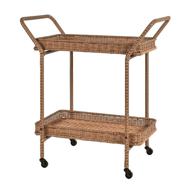 Jeco Outdoor Resin Wicker Serving Cart