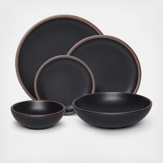 Shallow 5-Piece Dinnerware Set, Service for 1