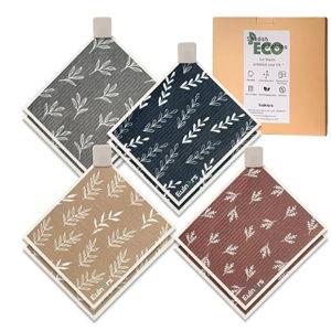 Swedish Dishcloths, 8 Pack Reusable Paper Towels with Clips, Quick Drying Dish Towels, Super Absorbent Cellulose Sponge Cloths, No Odor, Kitchen Cleaning Essentials