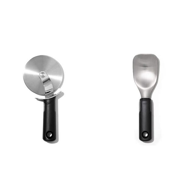 OXO Good Grips NEW Large 4-Inch Pizza Wheel and Cutter & Good Grips Stainless Steel Ice Cream Spade