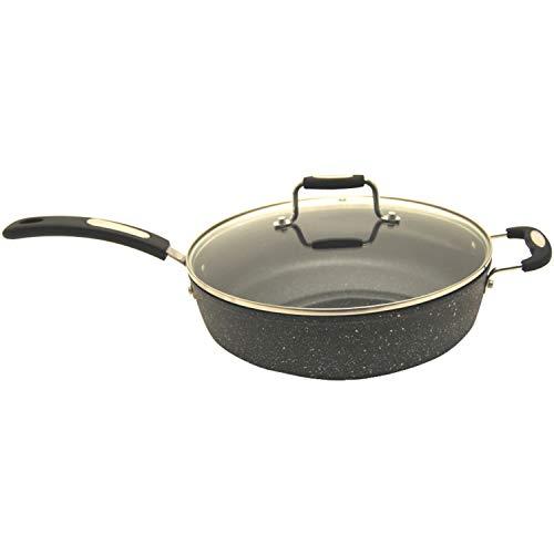 THE ROCK by Starfrit 060705-002-0000 11" Deep Fry Pan with Bakelite Handle,Black