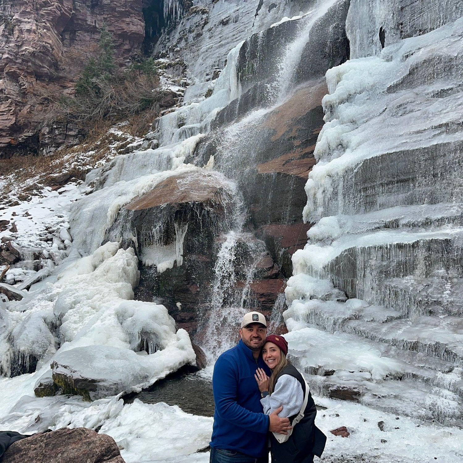 The most amazing proposal of my dreams while hiking Bear Creek Falls in Telluride, CO