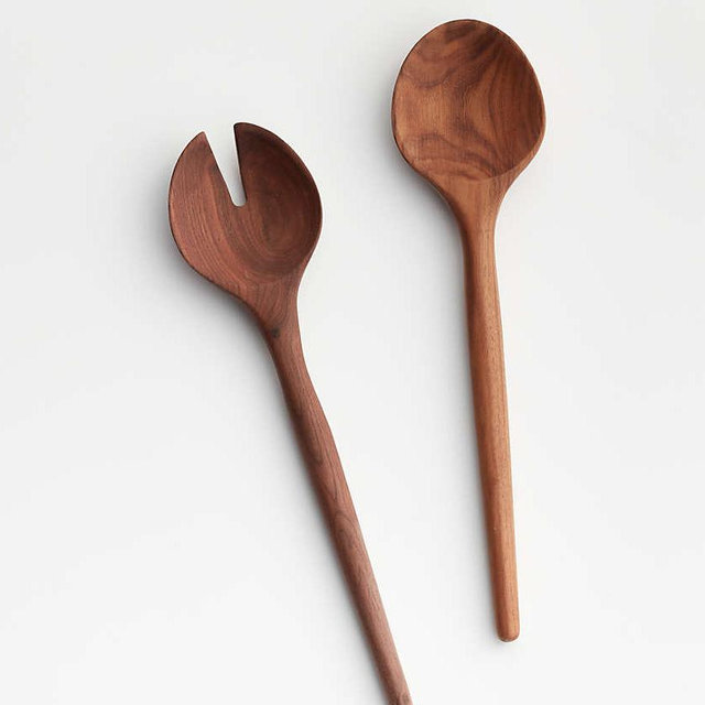 Crate & Barrel | Walnut Servers, Set of 2