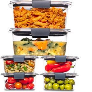 Rubbermaid 24-Piece Set, Brilliance BPA-Free Airtight Food Storage Containers, Easy for Meal Prep, Lunch & Leftovers