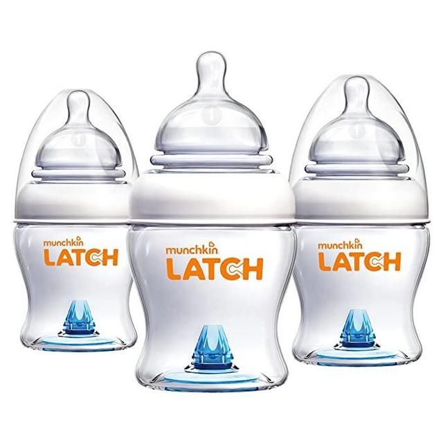 Munchkin Latch Anti-Colic Baby Bottle with Ultra Flexible Breast-like Nipple, BPA Free