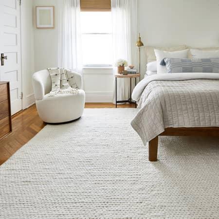 Off White Veronica Wool Braided 2'6"x8' Area Rug