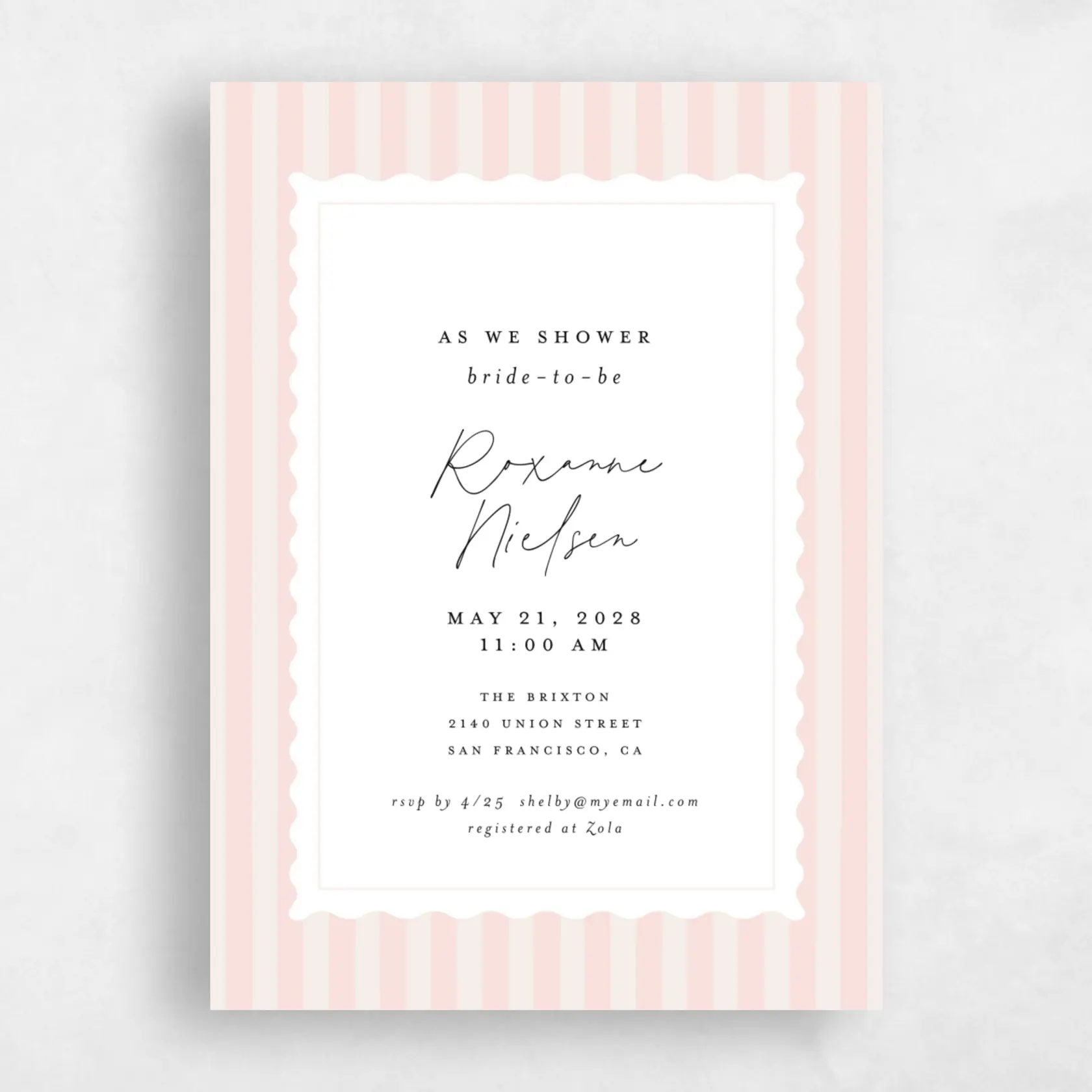 Wedding Shower Invitation - Tahar Portrait preview