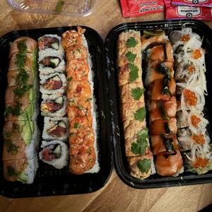a cozy night in with Cafe Sushi
