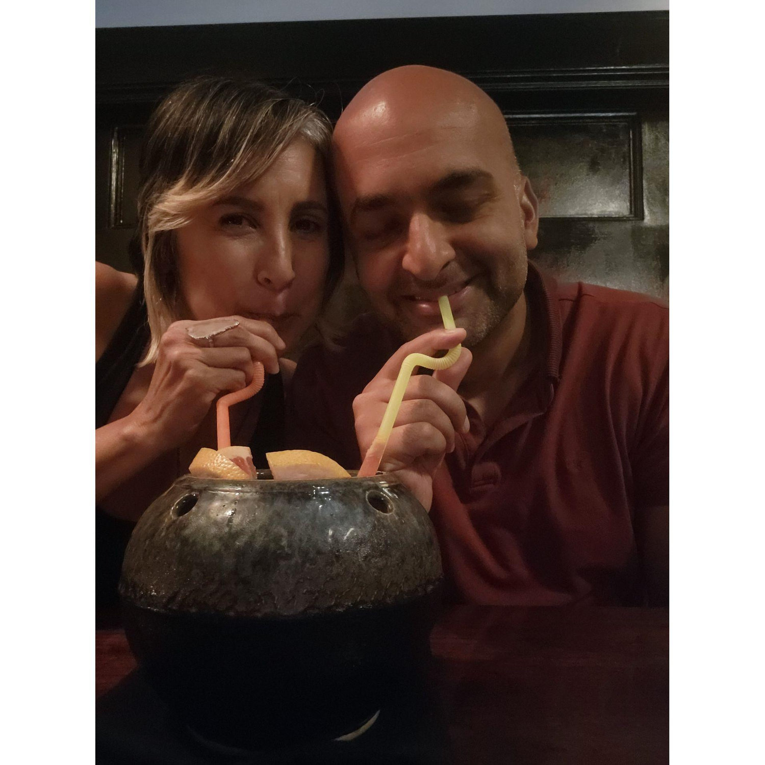 Our first Tiki bowl together at The Swordfish Club, here in Greenville.