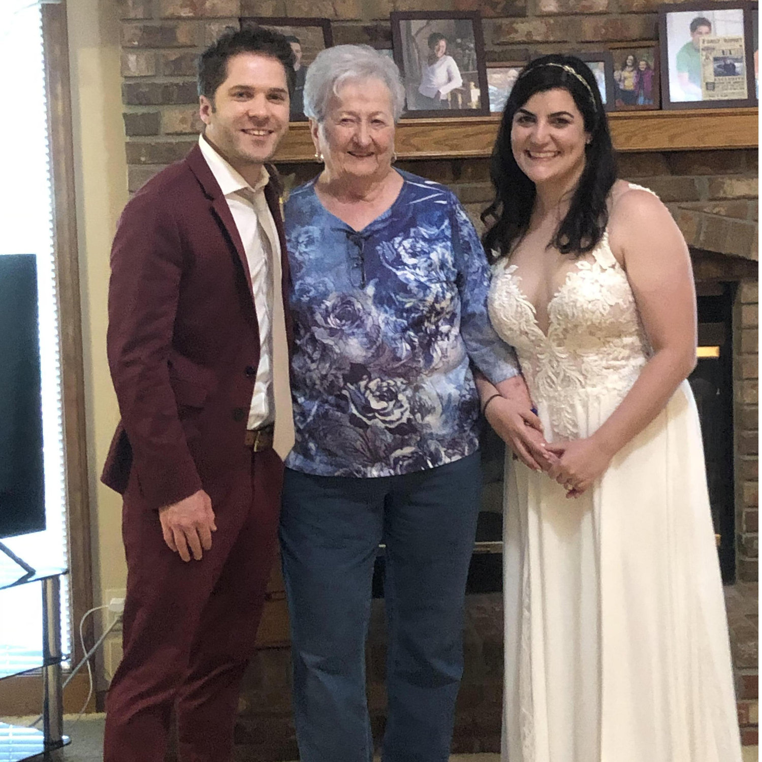 With Andrew's maternal grandmother, Katie Paprocki. Again, we were just so lucky to be able to celebrate with so many loved ones in such a unique way.