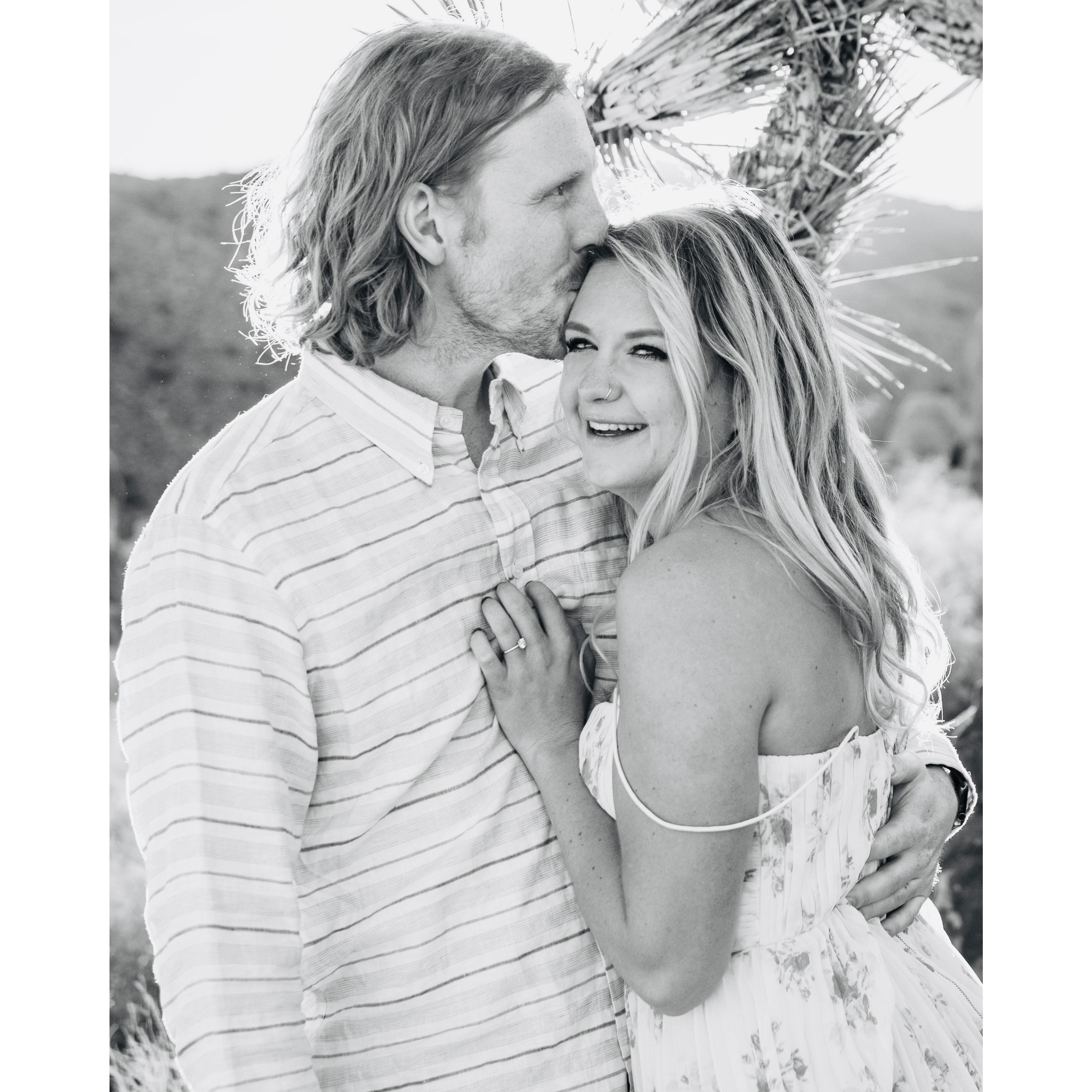 Engagement photos in Joshua Tree, taken by Jane's Aunt Janet!
