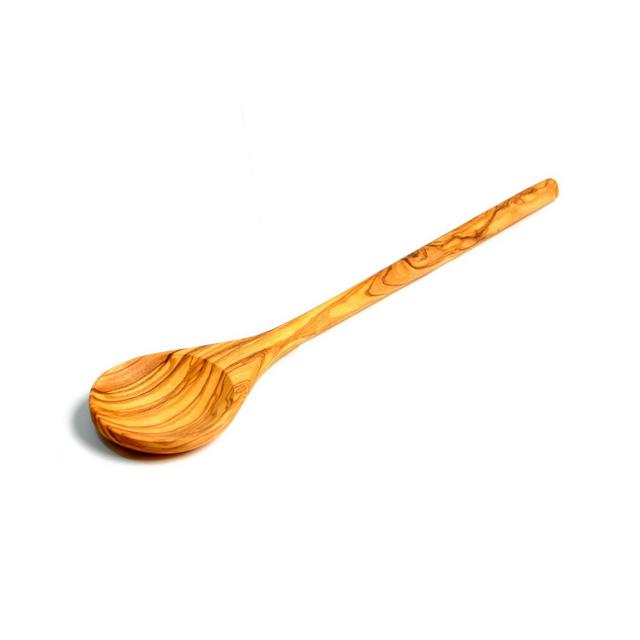 BeldiNest Olive Wood Round Cooking Spoon 12"