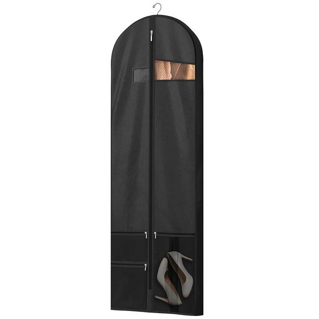 Travel Garment Bag with Zipper Pocket, Suit Bag for Suits, Dresses, Coats