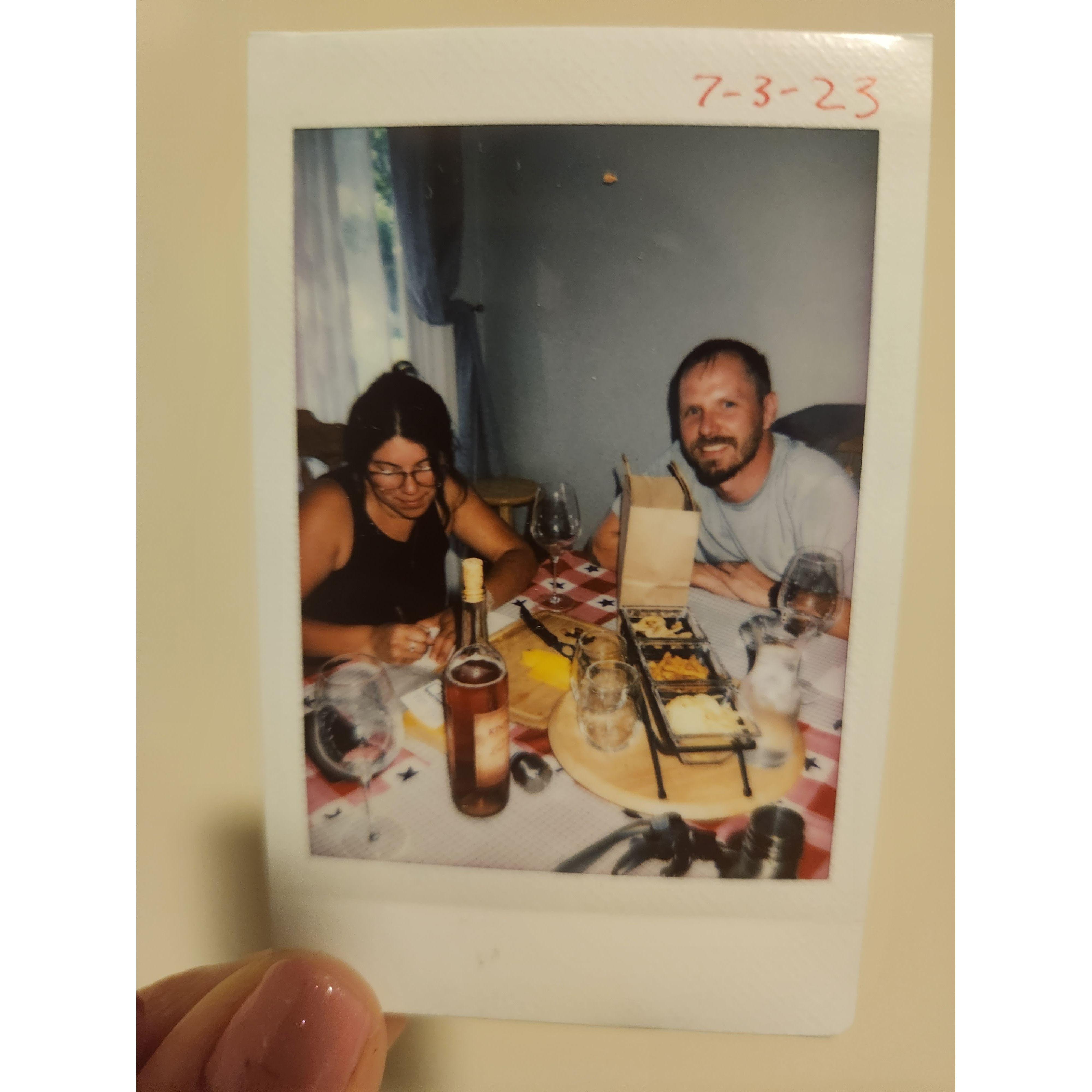 Our friend Melissa made us write letters to each other. One he would read while he proposed and I had no idea!