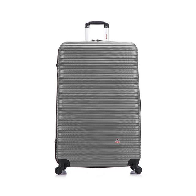 InUSA Royal 32-Inch Hardside Spinner Checked Luggage in Silver