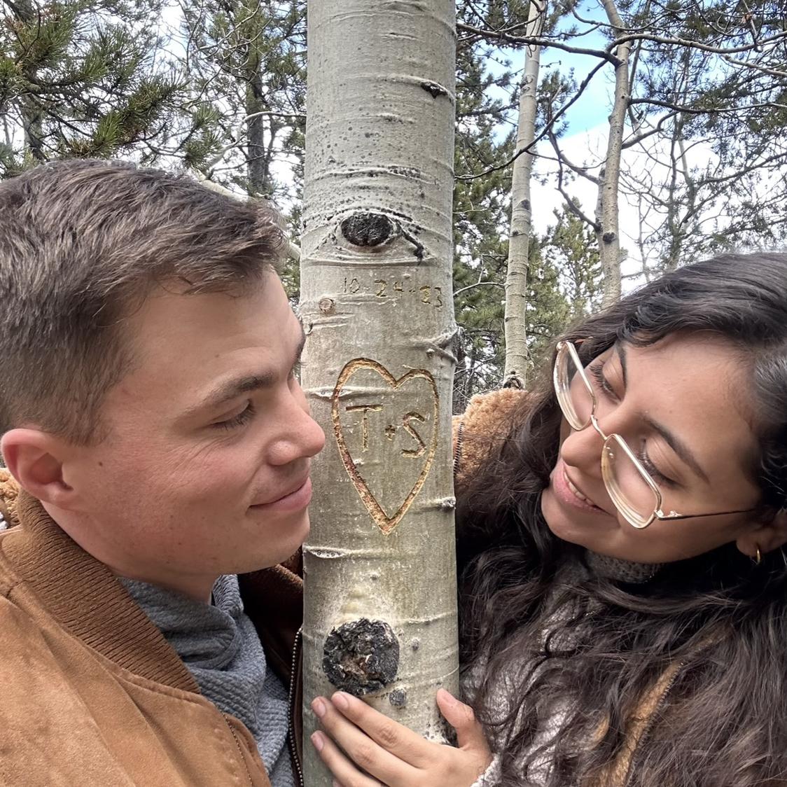 We have a tree somewhere in Colorado with our initials on it <3 we hope to visit in the future with the saved coordinates!