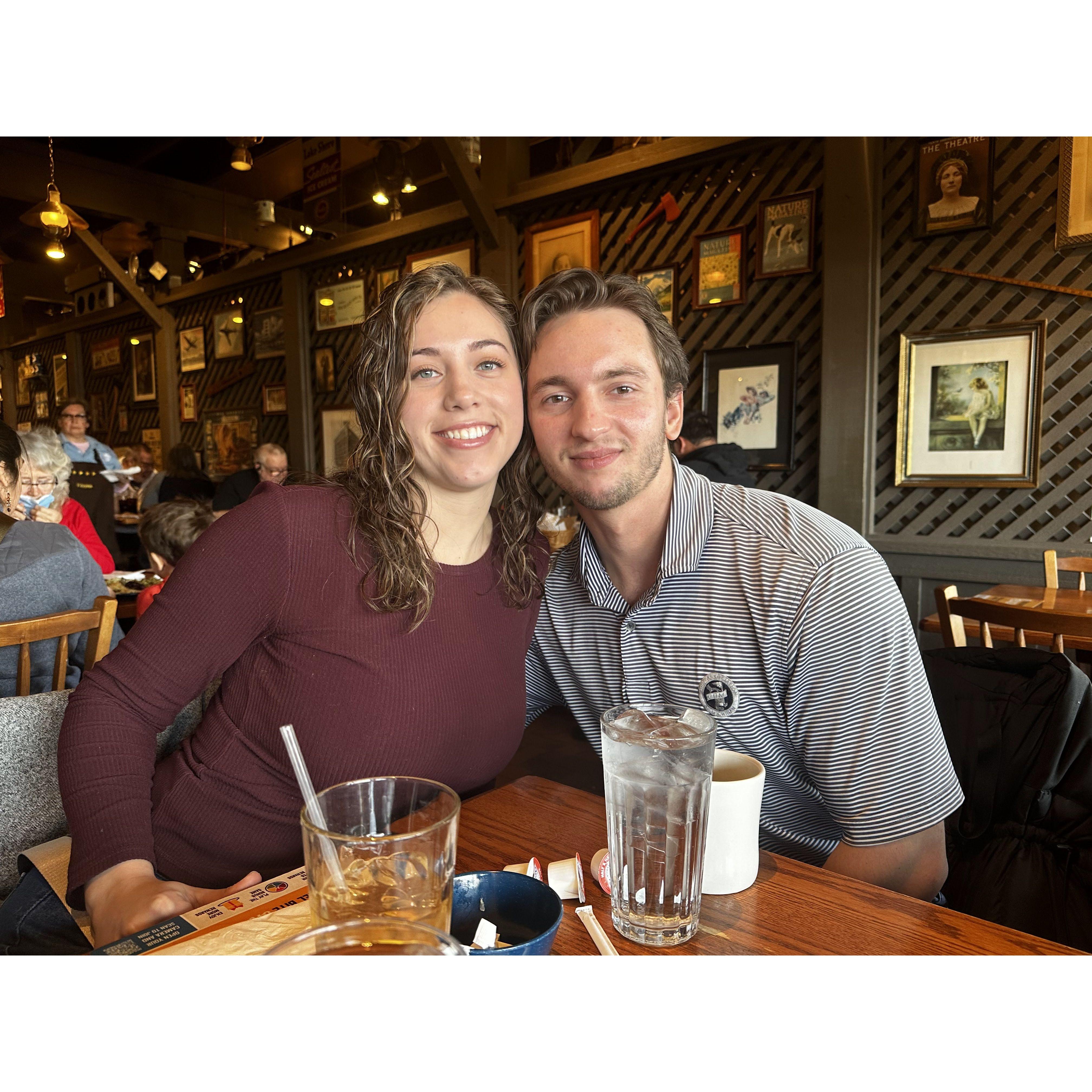 Thanksgiving 2023 with my family at cracker barrel