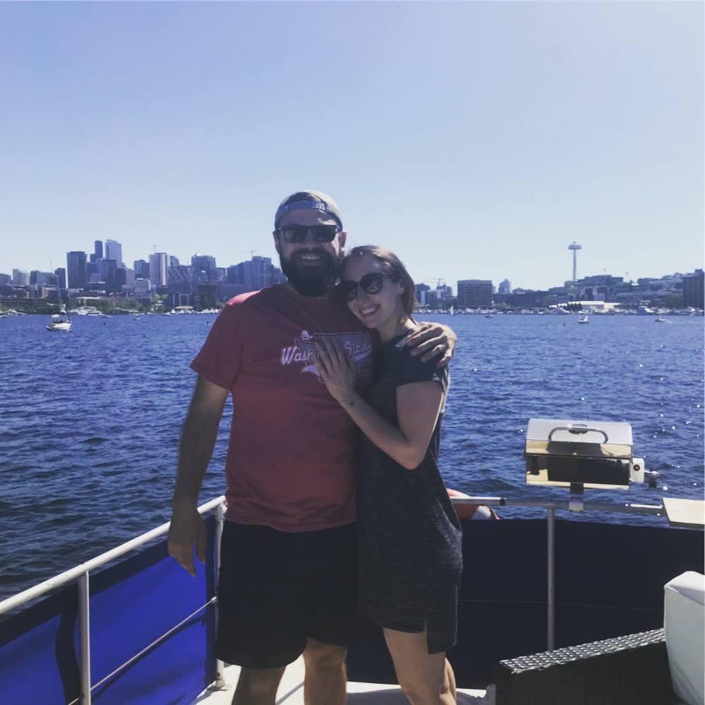 On the boat, Lake Union.