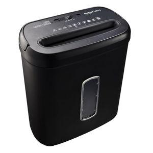 Amazon Basics 8-Sheet Cross Cut Paper and Credit Card Shredder - Black