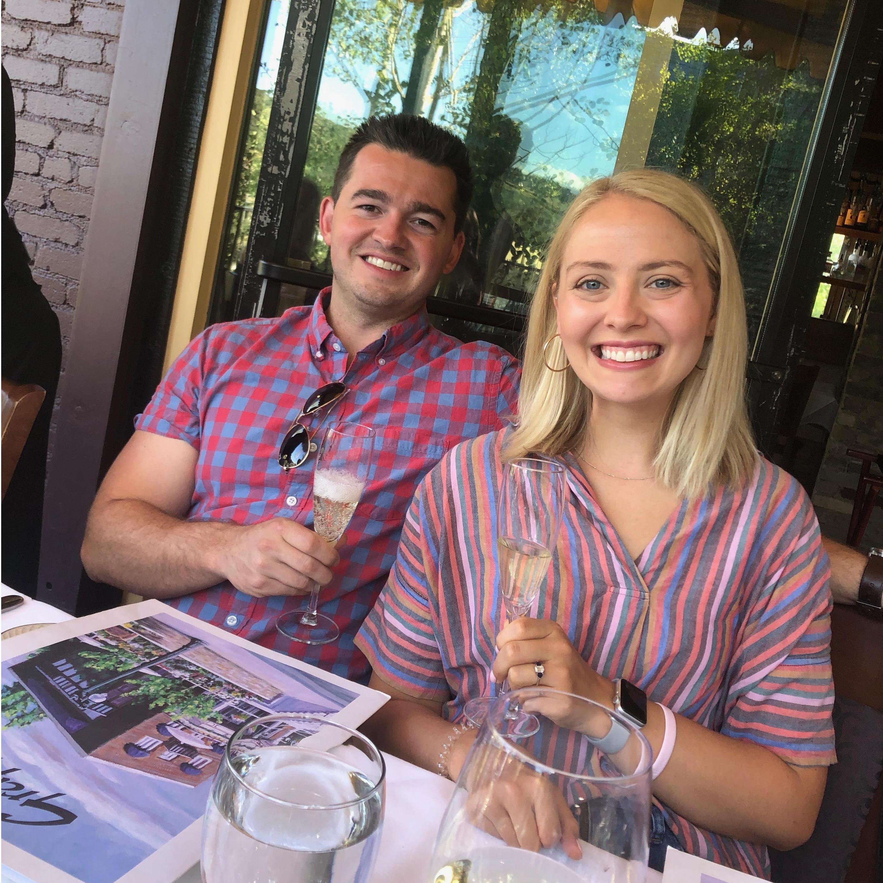 Celebrating our engagement at another Park City must- Grappa Restaurant