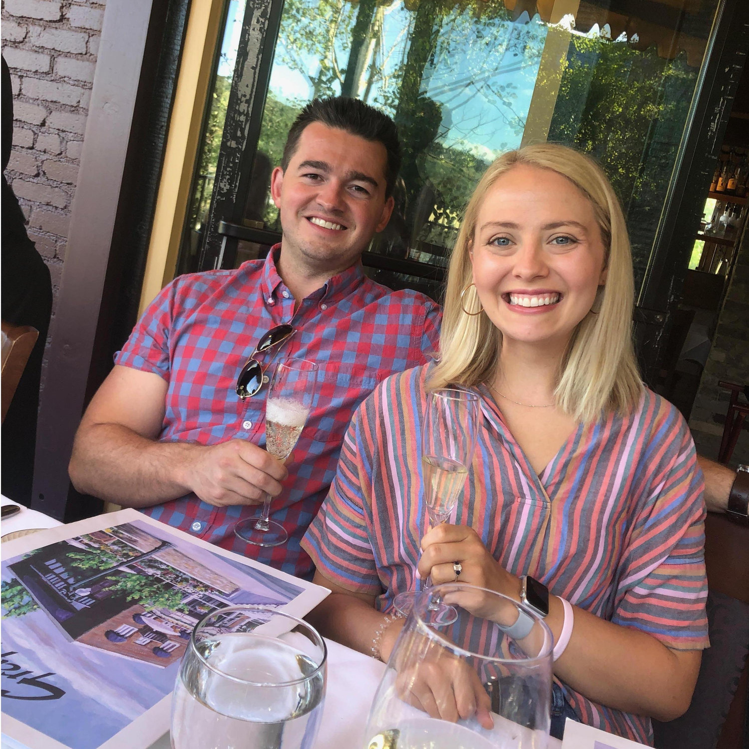 Celebrating our engagement at another Park City must- Grappa Restaurant