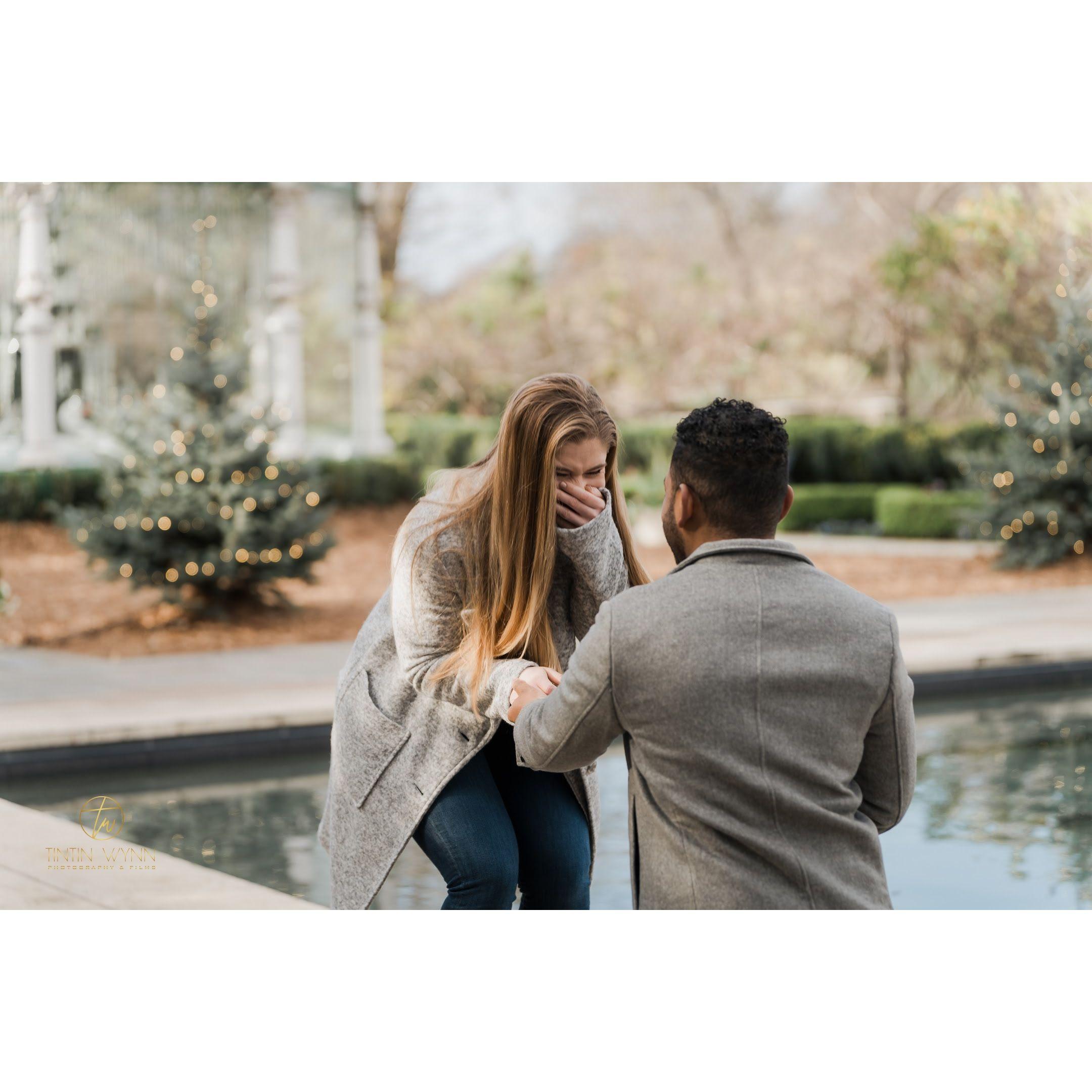 The moment he popped the question